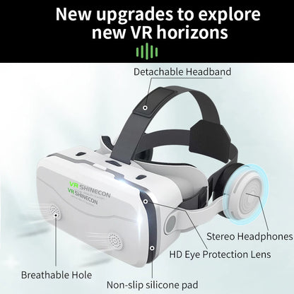 Gafas VR G15E IMAX 3D para películas y realidad virtual, compatibles con Google Cardboard. Casco VR para teléfonos de 4.7 a 7 pulgadas, compatible con control joystick para juegos.