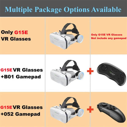 Gafas VR G15E IMAX 3D para películas y realidad virtual, compatibles con Google Cardboard. Casco VR para teléfonos de 4.7 a 7 pulgadas, compatible con control joystick para juegos.