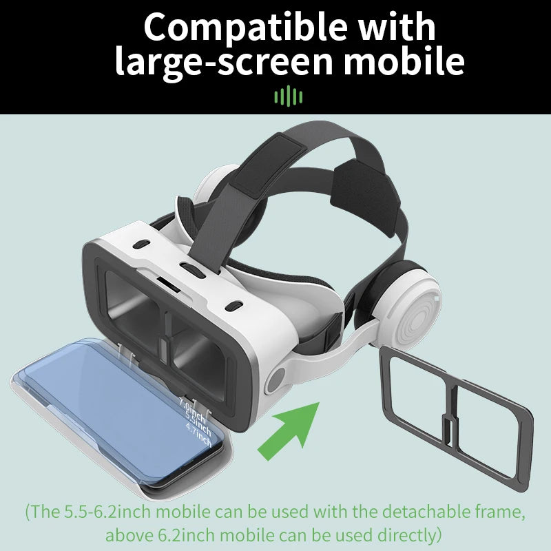 Gafas VR G15E IMAX 3D para películas y realidad virtual, compatibles con Google Cardboard. Casco VR para teléfonos de 4.7 a 7 pulgadas, compatible con control joystick para juegos.