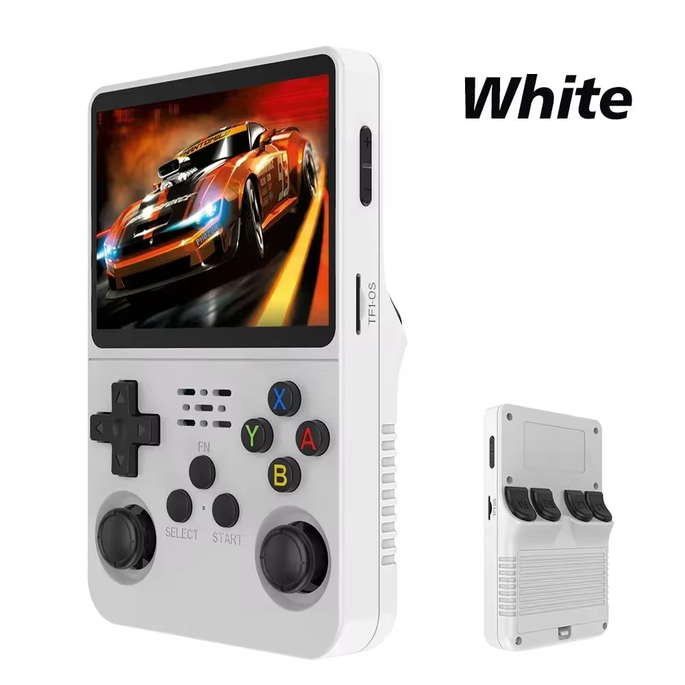 Nueva consola portátil retro R36S con sistema Linux, pantalla IPS de 3.5 pulgadas, reproductor portátil de videojuegos de bolsillo, 64GB/128GB, ideal como regalo para niños.